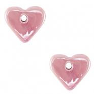 Perlen Griechische Keramik DQ Heart Pink