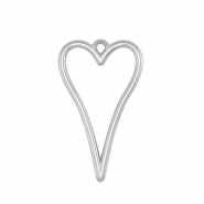 Anhänger Metall DQ Heart Antik silber