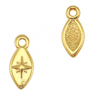 Anh&auml;nger Metall DQ Oval Stern Gold (Nickelfrei)