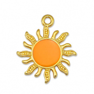 Anh&auml;nger Metall DQ Sun Orange-Gold (Nickelfrei)