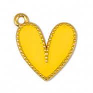 Anh&auml;nger Metall DQ Heart Yellow-Gold (Nickelfrei)