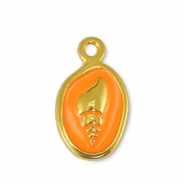 Anhänger Metall DQ Shell Orange-Gold (Nickelfrei)