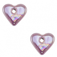 Perlen Griechische Keramik DQ Heart Purple