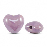 Perlen Griechische Keramik DQ Heart Purple