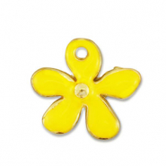 Anh&auml;nger Metall DQ Flower Gold-yellow (Nickelfrei)