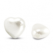 Perlenimitate Heart White