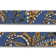 Bandana Flower and Leaf Blue