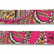 Bandana Flower and Leaf Magenta pink