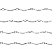 Zubeh&ouml;r aus Stainless Steel - Rostfreiem Stahl Gliederkette Curved Silver