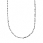 Stainless Steel - Rostfrei Stahl Kette Oval Silver