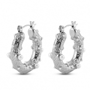 Stainless Steel - Rostfrei Stahl Ohrringe / Ohrstecker Silver