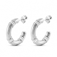 Stainless Steel - Rostfrei Stahl Ohrringe / Ohrstecker Silver