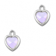 Anh&auml;nger aus Kristallglas Heart Light lilac-silver