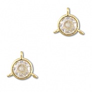 Zwischenst&uuml;cke Kristallglas Round Transparent-gold