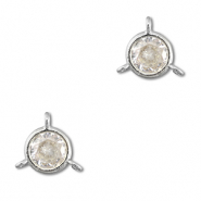 Zwischenst&uuml;cke Kristallglas Round Transparent-silver