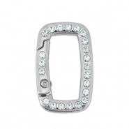 Farbiges Zubeh&ouml;r F&uuml;r Schl&uuml;ssel Anh&auml;nger Rectangle Silver