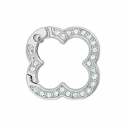 Farbiges Zubeh&ouml;r F&uuml;r Schl&uuml;ssel Anh&auml;nger Flower Silver