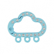 Farbiges Zubeh&ouml;r F&uuml;r Schl&uuml;ssel Anh&auml;nger Cloud with 3 eyes Light blue