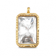 BY31&reg; Anh&auml;nger aus Stainless Steel - Rostfreiem Stahl Rectangle Gold