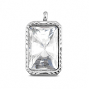 BY31&reg; Anh&auml;nger aus Stainless Steel - Rostfreiem Stahl Rectangle Silver