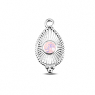 BY31&reg; Anh&auml;nger aus Stainless Steel - Rostfreiem Stahl Drop Silver-soft pink opal