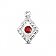 BY31&reg; Anh&auml;nger aus Stainless Steel - Rostfreiem Stahl Rhombus Silver-ruby red