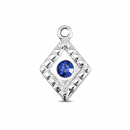 BY31&reg; Anh&auml;nger aus Stainless Steel - Rostfreiem Stahl Rhombus Silver-sapphire blue
