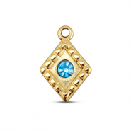BY31&reg; Anh&auml;nger aus Stainless Steel - Rostfreiem Stahl Rhombus Gold-aqua