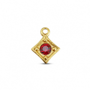 BY31&reg; Anh&auml;nger aus Stainless Steel - Rostfreiem Stahl Rhombus Gold-ruby red