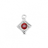 BY31&reg; Anh&auml;nger aus Stainless Steel - Rostfreiem Stahl Rhombus Silver-ruby red