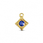BY31&reg; Anh&auml;nger aus Stainless Steel - Rostfreiem Stahl Rhombus Gold-sapphire blue