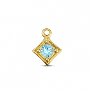 BY31&reg; Anh&auml;nger aus Stainless Steel - Rostfreiem Stahl Rhombus Gold-aqua