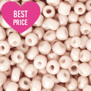 Rocailles Perlen Glas 6/0 (4mm) Nude beige