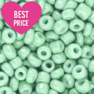 Rocailles Perlen Glas 6/0 (4mm) Spring bud green