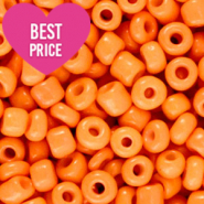 Rocailles Perlen Glas 6/0 (4mm) Festive orange
