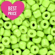 Rocailles Perlen Glas 6/0 (4mm) Apple green