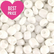 Rocailles Perlen Glas 6/0 (4mm) White