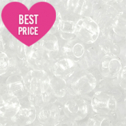 Rocailles Perlen Glas 6/0 (4mm) Transparent crystal