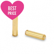 Rocailles Perlen Glas Spezial Röhrchen Gold