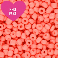 Rocailles Perlen Glas 8/0 (3mm) Coral red