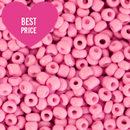 Rocailles Perlen Glas 8/0 (3mm) Punch pink