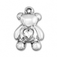 Statement-Anh&auml;nger Bear with Heart Silver