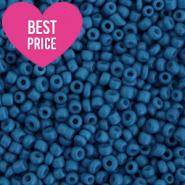 Rocailles Perlen Glas 12/0 (2mm) Petrol blue
