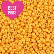 Rocailles Perlen Glas 12/0 (2mm) Bumble bee yellow