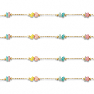 Zubehör aus Stainless Steel - Rostfreiem Stahl Gliederkette Disc Gold-multicolour