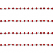 Zubehör aus Stainless Steel - Rostfreiem Stahl Gliederkette Round Silver-red