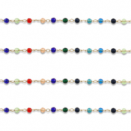 Zubeh&ouml;r aus Stainless Steel - Rostfreiem Stahl Gliederkette Round Gold-multicolour