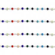 Zubehör aus Stainless Steel - Rostfreiem Stahl Gliederkette Round Silver-multicolour