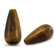 Perlen Naturstein Tigerauge Drop Golden brown