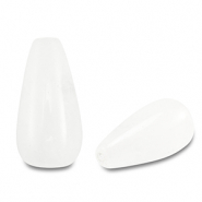 Perlen Naturstein Quartz Drop White